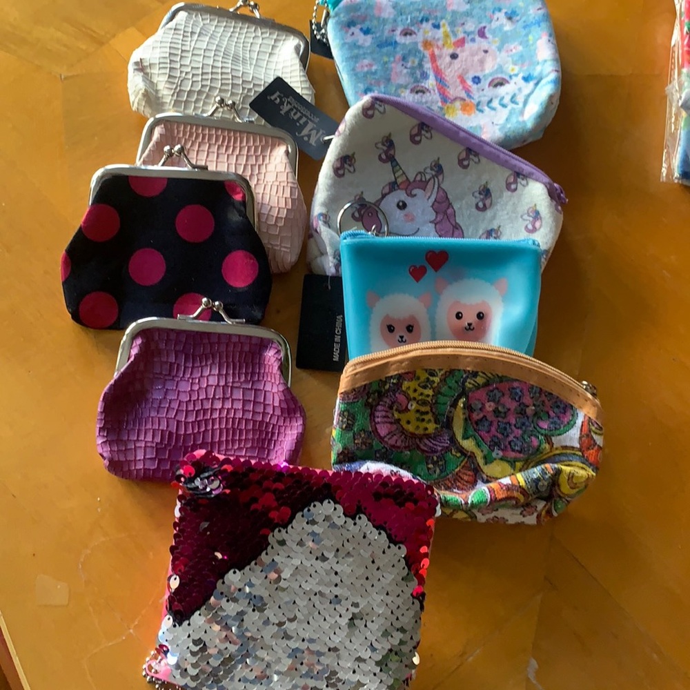 Change purse mixed lot of 9 NWT
